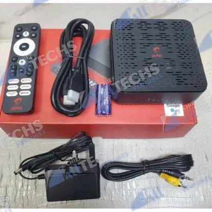 Airtel Hybrid Android TV Box and 4G/5G Universal Router combo set