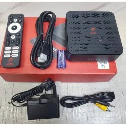 Airtel Hybrid Android TV Box and 4G/5G Universal Router combo set