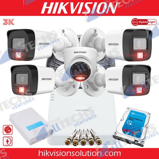 Hikvision 8ch Complete Color CCTV Kit With Audio