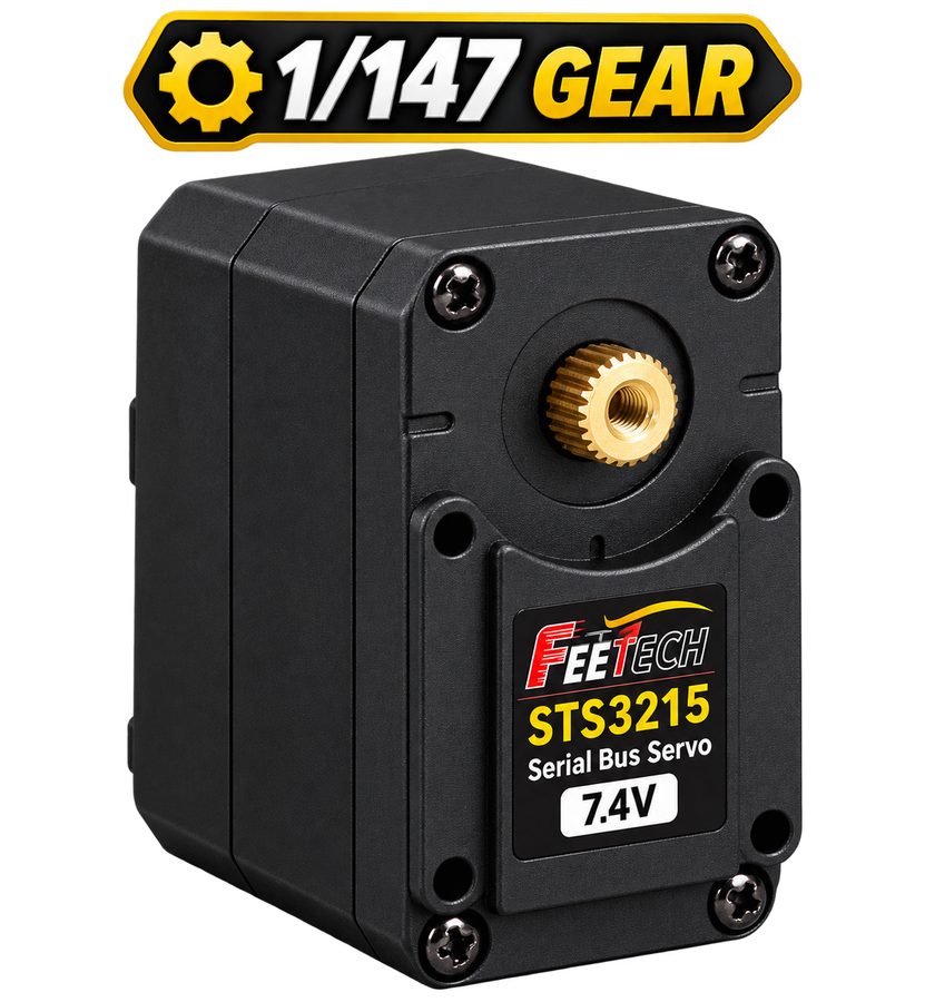 FEETECH STS3215 7.4V 14.4kg.cm Serial Bus Smart Servo – 1:147 Gear Ratio (C046)