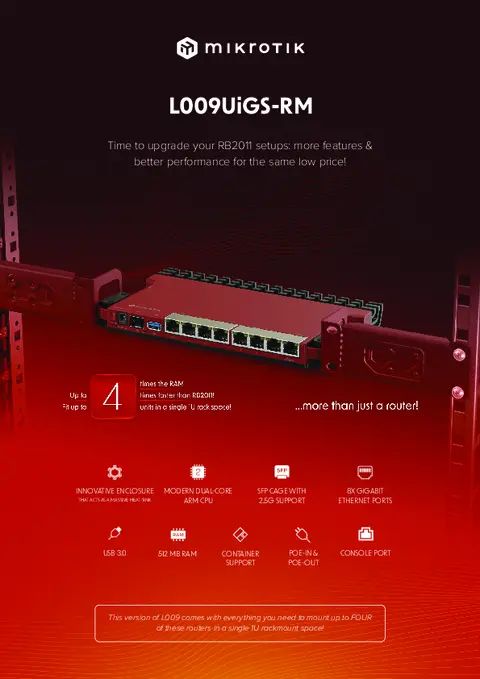 Mikrotik L009 8 Port Poe Router Board L009uigs-Rm