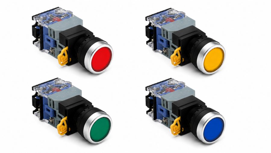 YJ139-LA38 Momentary Push Button Switch – Non-Self-Locking, 10A