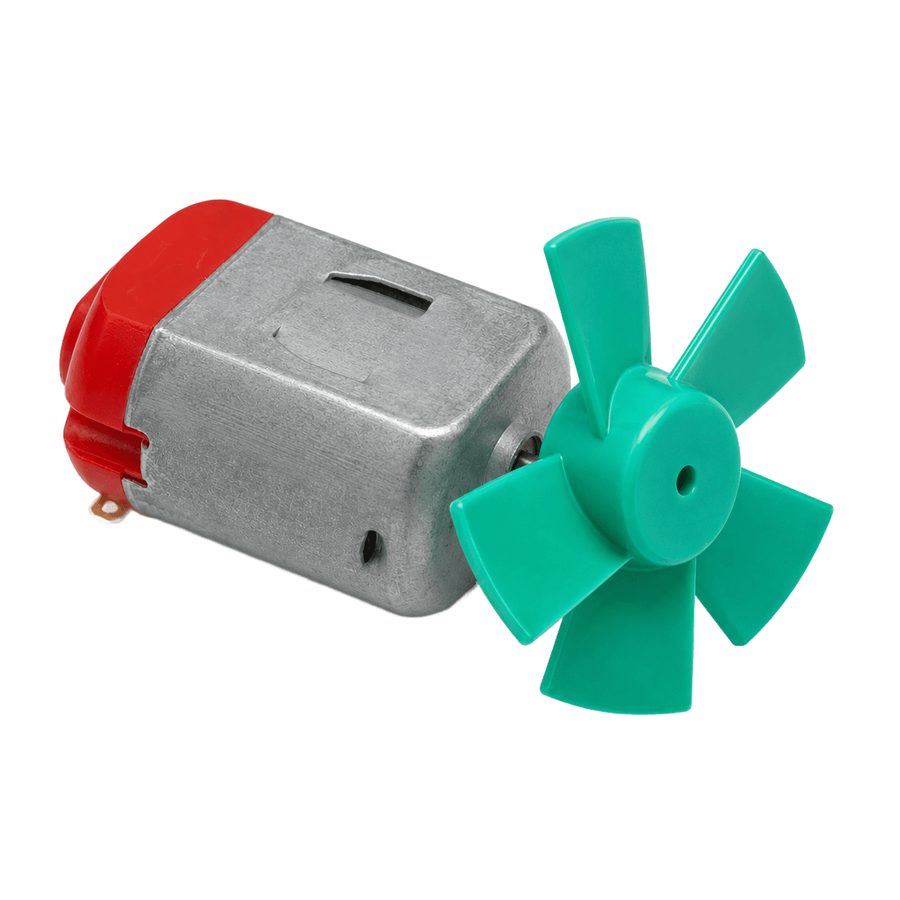 Mini DC Motor with 40mm 5-Blade Propeller – Hobby Motor Fan Set