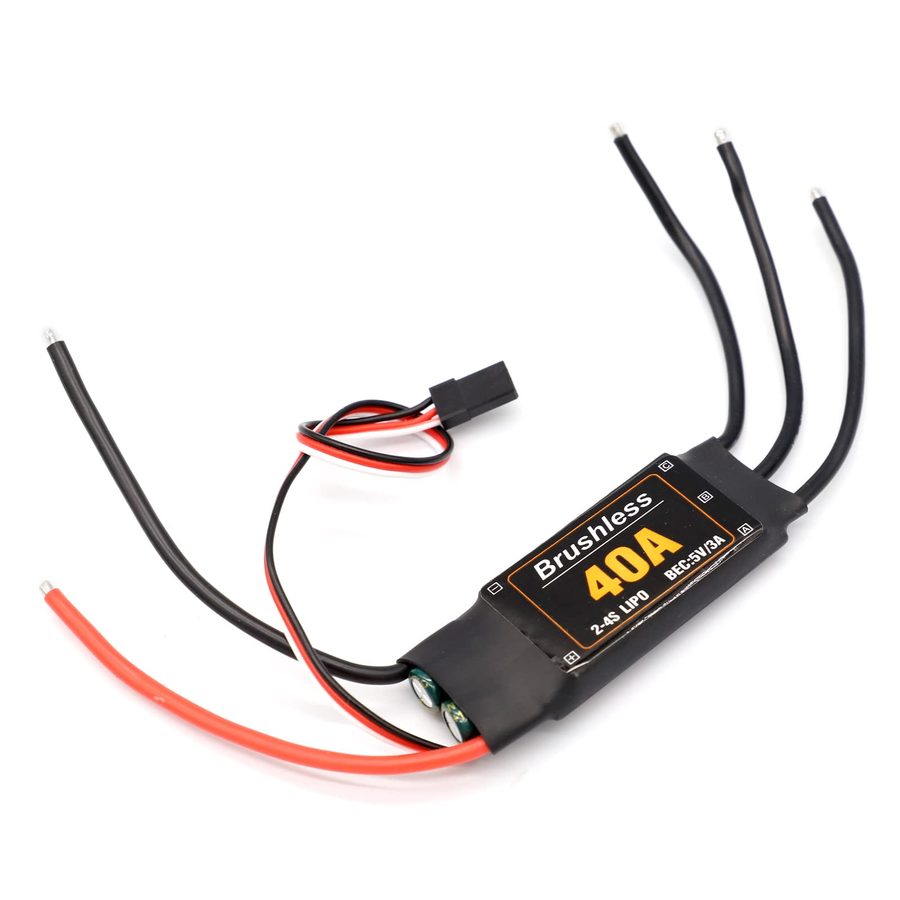 40A Brushless ESC – 2–4S LiPo with 5V/3A BEC
