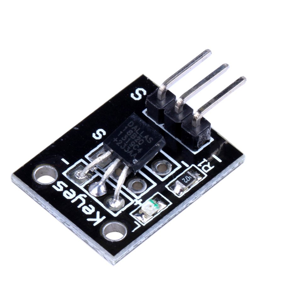 DS18B20 Temperature Sensor Module KY001 – Keyes Board (3-Pin, Non-Waterproof)