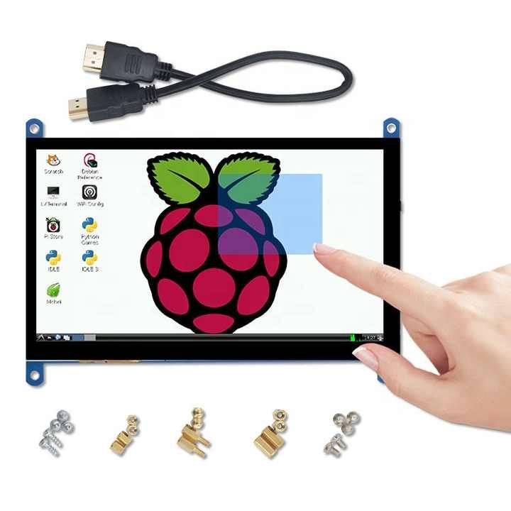7 Inch IPS TFT LCD Touch Screen Display – 1024×600, HDMI, USB (Raspberry Pi Compatible)
