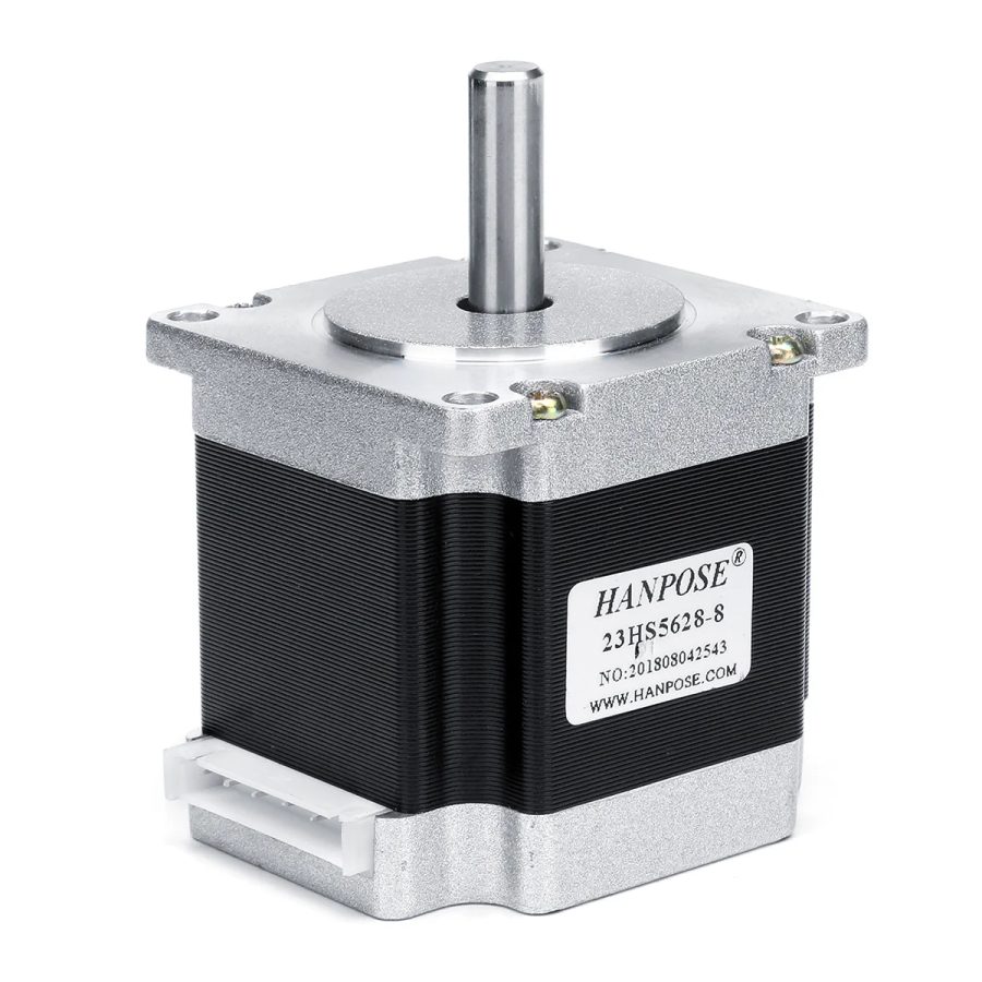 NEMA 23 Stepper Motor, HANPOSE 23HS5628 High Torque – 2.8A, 126N.cm, D-8MM