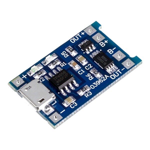 TP4056 1A 3.7-4.2V Lipo Battery Charging Module with current protection-Micro USB