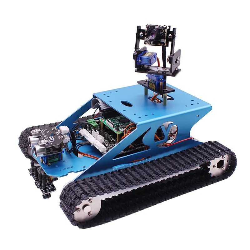 Original Yahboom G1 Aluminium Tank Raspbery pi Robot Kit with 2DOF AI Camera