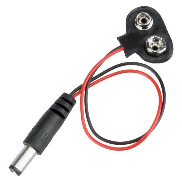 Jack adapter for 9v batteries